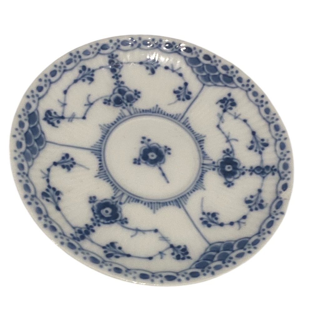 Royal Copenhagen Blue Fluted Half Lace 653 Plates 5" 1923 -1934 Danish Porcelain
